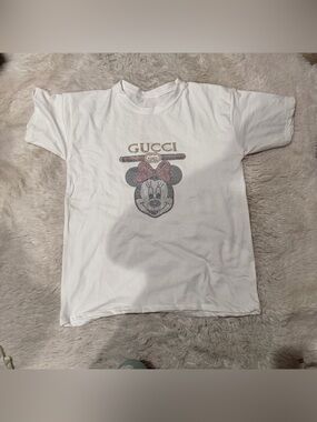 Gucci White Minnie Mouse Logo T-Shirt